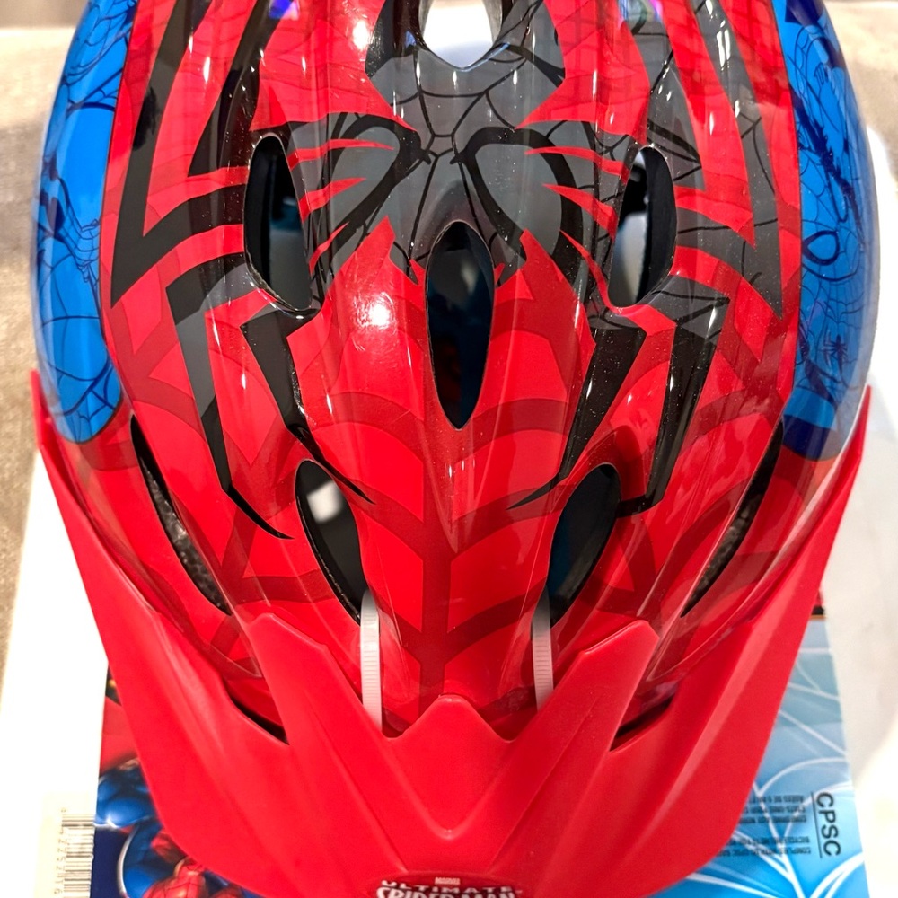 Marvel Red and Blue Spider-Man Kids Bike Helmet